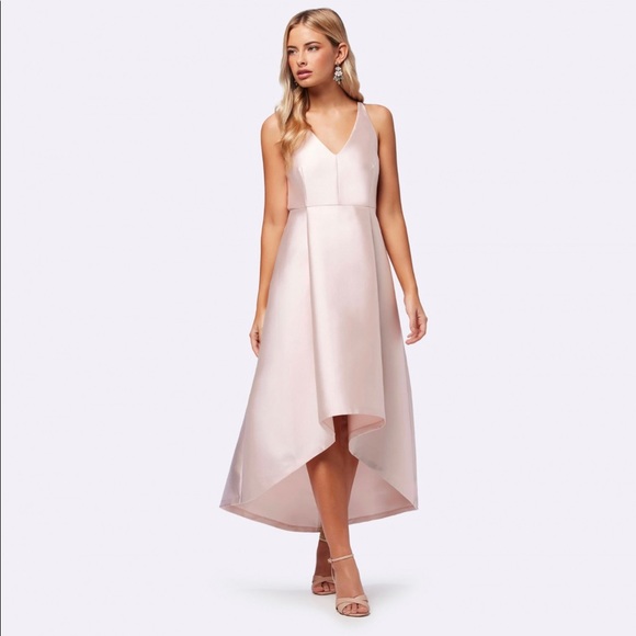 Beautiful pick asymmetrical prom dress - Picture 4 of 7